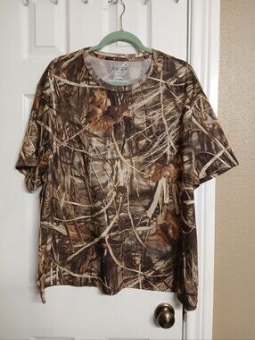 REALTREE Men’s Short Sleeve Camouflage Tee - Brown/Green - XXL